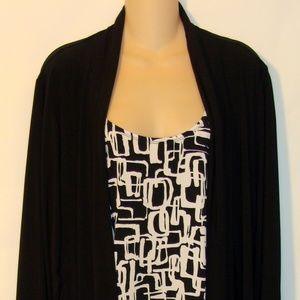 LANE BRYANT PLUS BLACK WHITE DRESS SIZE 22/24